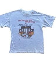 Vintage Fall of Berlin Wall Shirt Medium 1990s Tourist Single Stitch Grunge