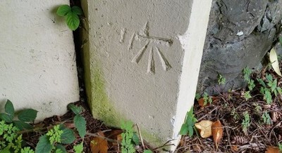 Foto 6x4 Ordnance Survey Schnittmarke Tregaron Diese OS Schnittmarke kann gefunden werden c2017