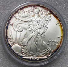 2004 UNITED STATES MINT ONE OUNCE AMERICAN .999 FINE SILVER EAGLE DOLLAR COIN BU