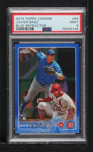 Javier Baez [Blue Refractor] #89 2015 Topps Chrome card