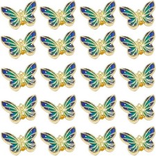 Butterfly Beads, 20 Pcs Mini Butterflies for Crafts, Bracelet Beads Butterfly...