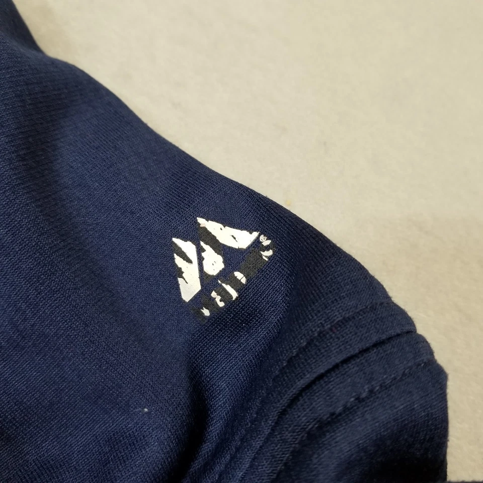 Majestic Baseball Warmup Boys Size L Blue Red Striped Pullover Pockets Youth - Image 4 of 4