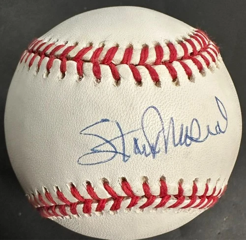 Stan Musial Autographed Official National League Baseball HOF Cardinals UDA