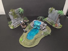Star Wars Legion Warhammer Tabletop Game Terrain Scenery Painted Jungle Lot 5