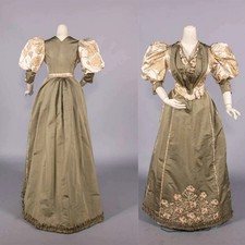Victorian1895s Duchess Dresses Afternoon Historical Puff Sleeve Ball Gown