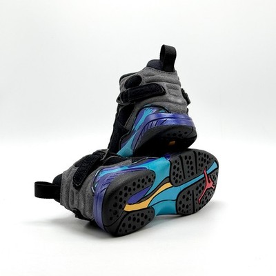 NEW* Kids NIKE AIR JORDAN 8 RETRO (PS) Black / Aqua Tone (305369