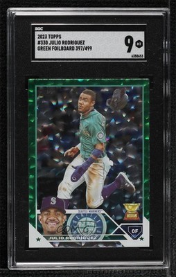 2023 Topps Series 1 Green Foil 397/499 Julio Rodriguez Julio Rodríguez #330 b4d