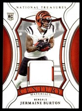 2024 Panini National Treasures Century Materials Gold Jermaine Burton Rookie