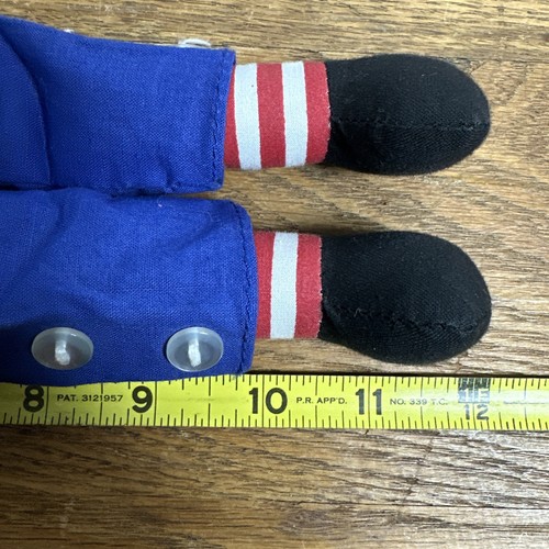 Bambola vintage originale Raggedy Andy 12" - Knickerbocker Toys peluche con cappello - Foto 12 di 12
