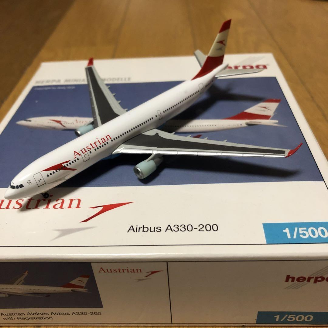 航空機・ヘリコプター AUSTRIAN AIRLINES Airbus A330-200 1/500 RARE Herpa Wings SAMPLE 1:500 Austrian Airlines A330-200 OE