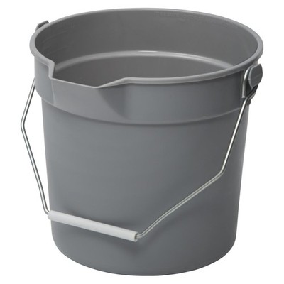 Robuster KunststoffEimer mit Ausgießer, 14 Quart, Grau