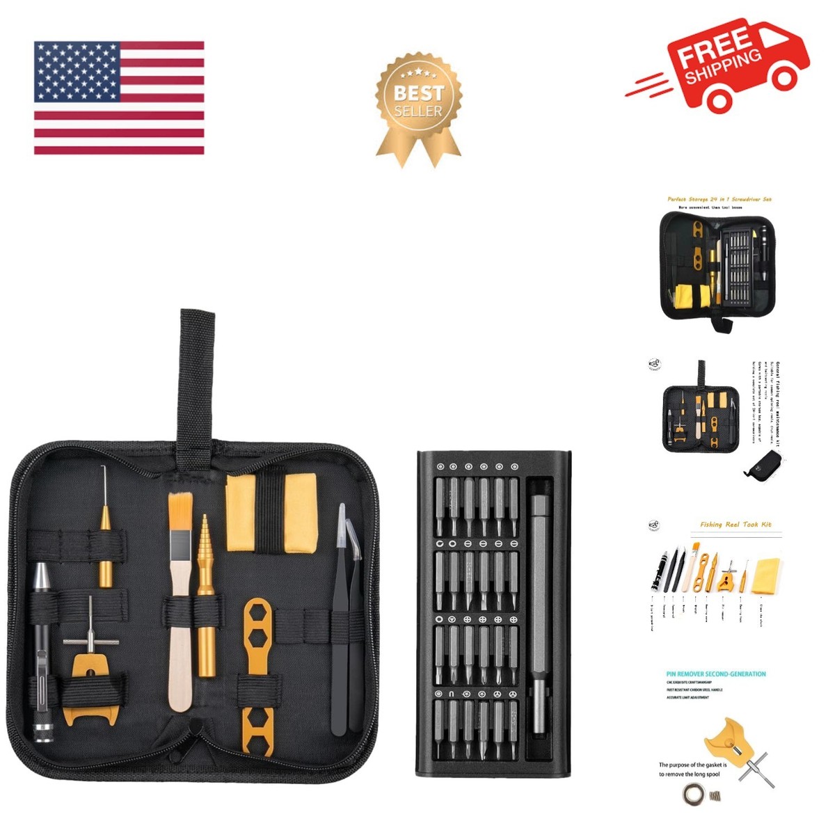 best screwdriver set for fishing reel Upgraded Version] Fishing Reel Maintenance Kit | Reel Cleaning Kit