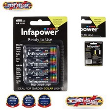 4 AA 600mAh Ni-MH Rechargeable Batteries - Efficient Power for Toys and Clocks 2.75 per battery