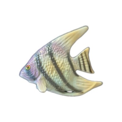 Ausgefallene VINTAGE 60er JAHRE MINIATUR BUNTES BONE CHINA ROTER ENGEL FISCH SEHR GUTER ZUSTAND