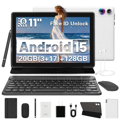 Tablet 11 Inch Android 15 Tablets 20GB RAM+128GB ROM (TF 1TB) with Octa-Core