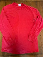 Vintage Hanes Beefy-T Red Long Sleeve T-Shirt Men’s M Made in USA