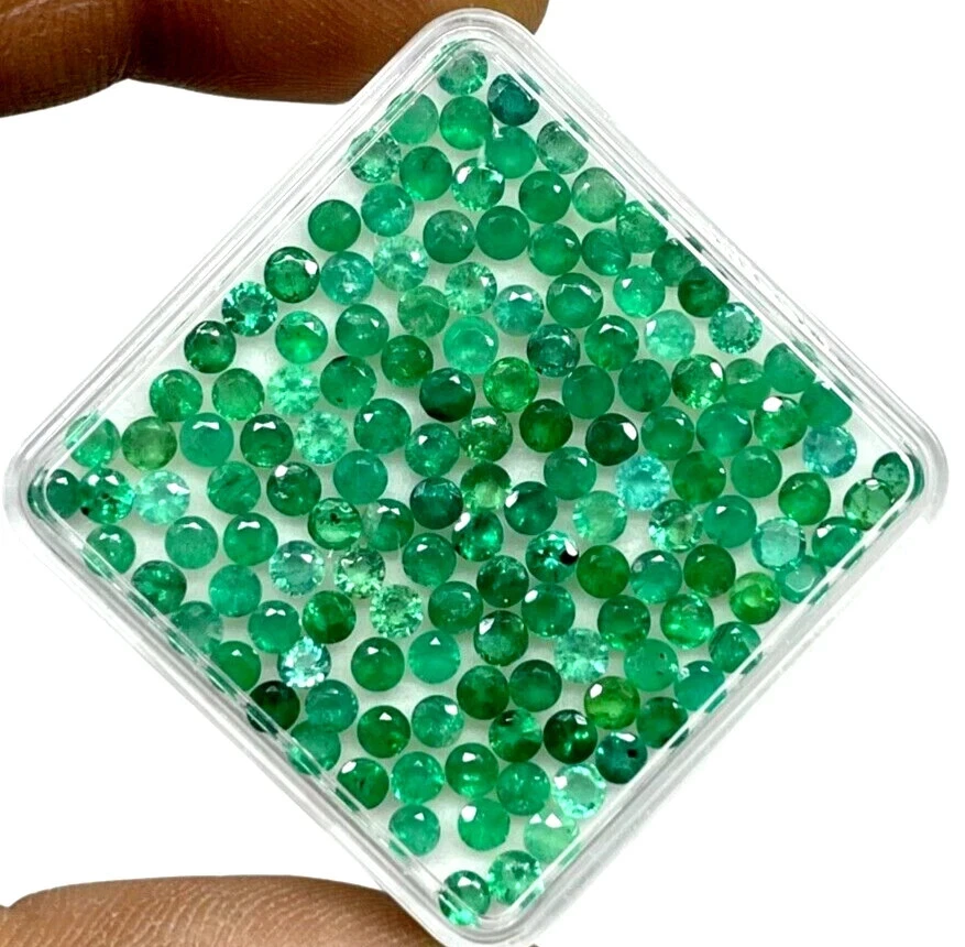 Lote de 250 piezas redondas colombianas naturales colombianas de 6 mm piedras preciosas certificadas sueltas Foto 4 de 4