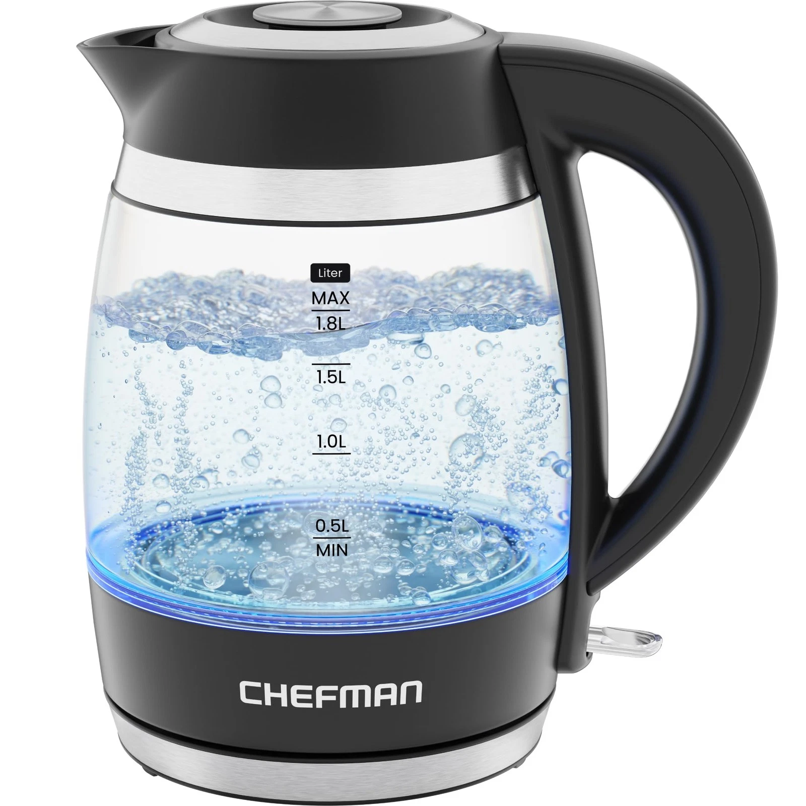 Electric Kettle, 1.8L 3000W, Hot Water Boiler, Removable Lid for Easy