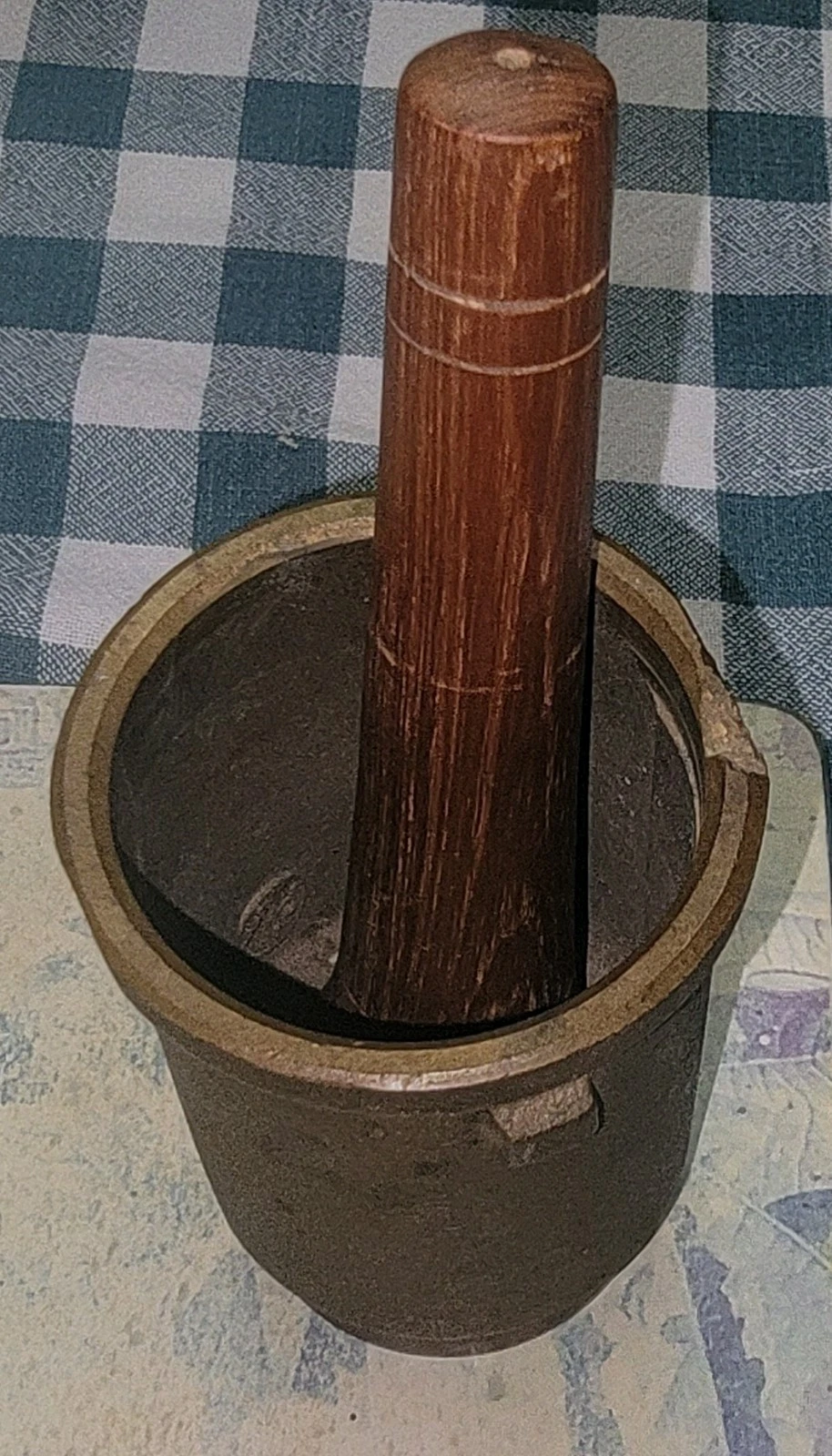 Mortar And Pestle Cast Iron Vintage- Small Chip on rim
Opens in a new window or tab