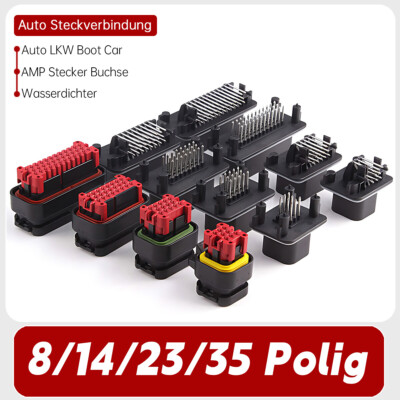8/14/23/35 Polig Tyco AMP Auto ECU  Steckverbinder Stecker Buchse Reparatursatz
