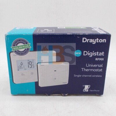 Drayton Digistat RF901 kabelloses programmierbares Raumthermostat Einkanal Neu*