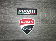 (2) Ducati Motorcycle Multicolor Embroidered Iron On Patches