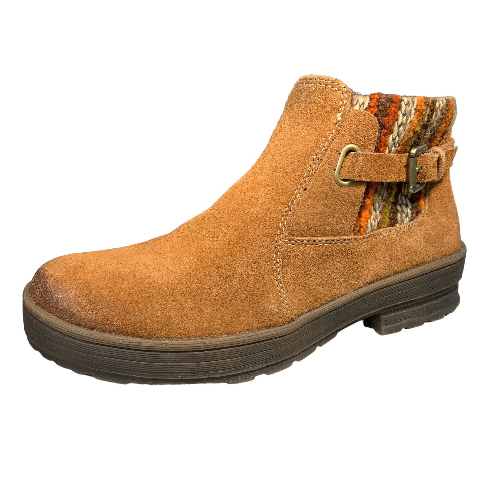 EARTH ORIGINS Bootie Tate Ankle Suede Rust Brown Women's Shoe Size 8.5M