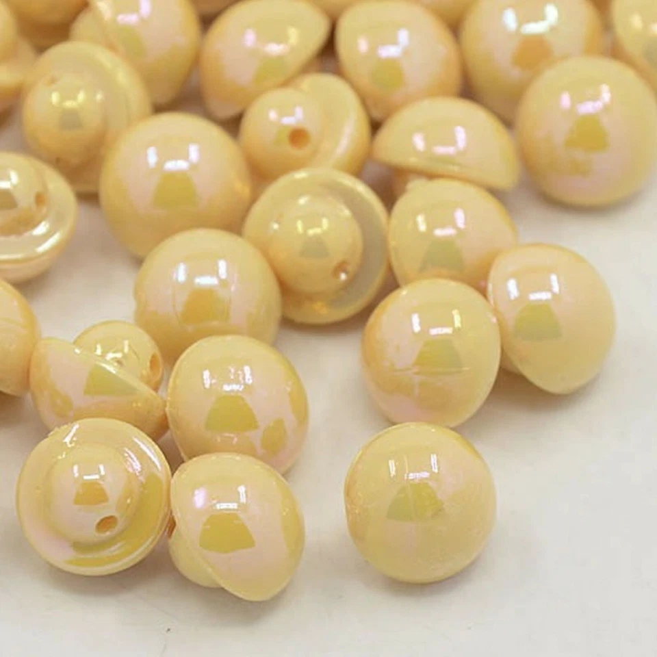 2-20 Kugelknöpfe Kunststoff Perlenknöpfe Brautkleid weiß sekt schwarz Brautmode - Bild 4 von 4