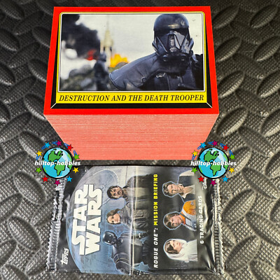 2016 TOPPS STAR WARS ROGUE ONE MISSION BRIEFING COMPLETE BASE SET OF 110+WRAPPER
