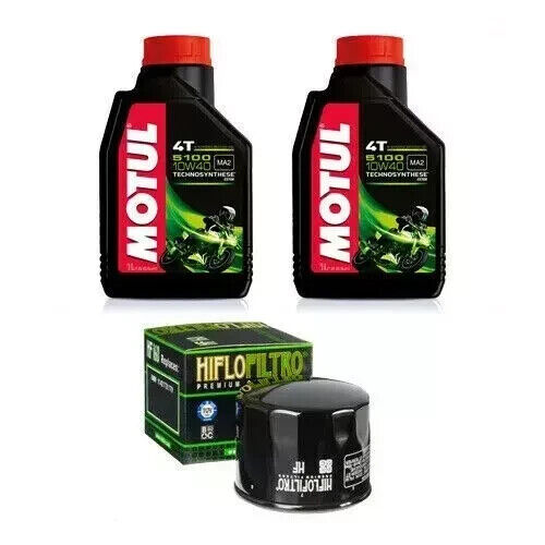TAGLIANDO KAWASAKI KLE VERSYS 650 2011 2012 KIT OLIO MOTUL 5100 10W40 + FILTRO - Bild 1 von 6