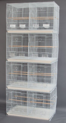 4 LARGE 30'' Breeding Budgies For Aviaries Canaries Bird Cages W/Center Divider