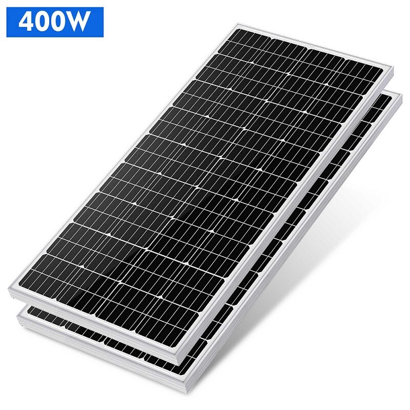 400W 12V Monocrystalline Solar Panel for RV Camping Marine Off-Grid Battery Charging  