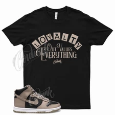 Black LOYALTY T Shirt for  Dunk High Moon Fossil Beige Air Force 