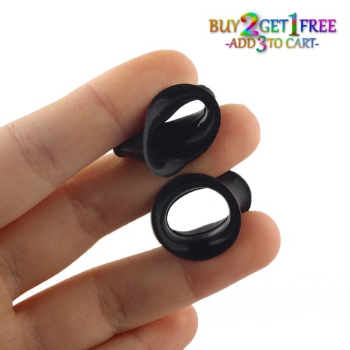 Pair 8g-1" SILICONE EARSKIN TUNNELS Double Flare Gauges Ultra Thin Ear 1018 - Picture 9 of 84