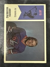 1974-75 O Pee Chee WHA 17 Anders Hedberg Winnipeg Jets Creased
