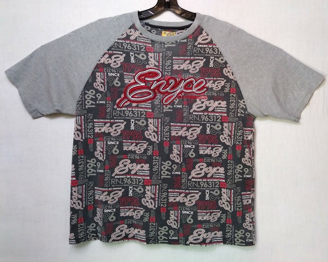 Vintage Enyce Clothing Co Mens 2XL Hip Hop 1996 Print Graphic T Shirt