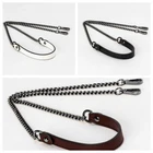 Replacement Crossbody Metal Leather Chain Shoulder Handbag Bag Strap Black #