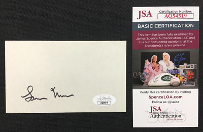 Sam Nunn Signed 3x5 Index Card JSA w/COA U.S. Senator Georgia NTI Founder NICE!