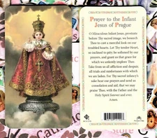 Infant of Prague + Prayer to Infant Jesus of Prague - Plastic Holy Card HC10