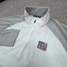 NEW YORK GIANTS NFL FOOTBALL Cutter & Buck 1/4 ZIP JACKET MEDIUM USA