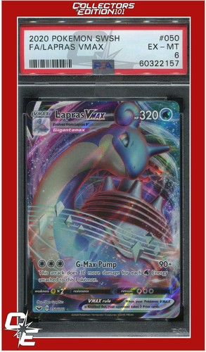 Lapras VMAX graded PSA 6 for sale on eBay