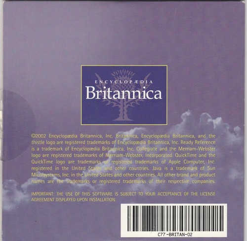 Encyclopedia Britannica CD-Rom for Windows 95/98/2000/Me/XP/NT & Mac OS X/iMac - Picture 3 of 5