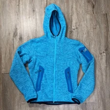Arc'teryx Women's Polartec Full Zip Hoodie XS Blue Fleece Active Performance