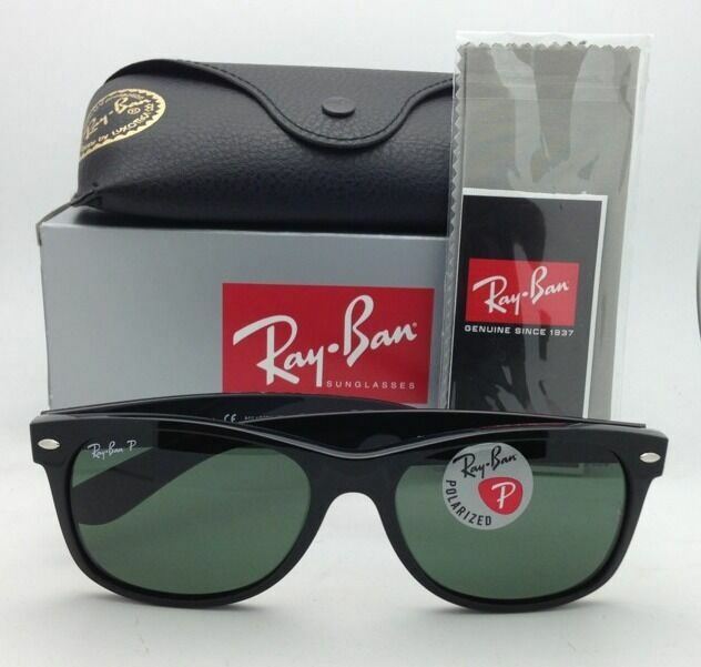 New Ray-Ban Sunglasses NEW WAYFARER RB 2132 901/58 55-18 Black w