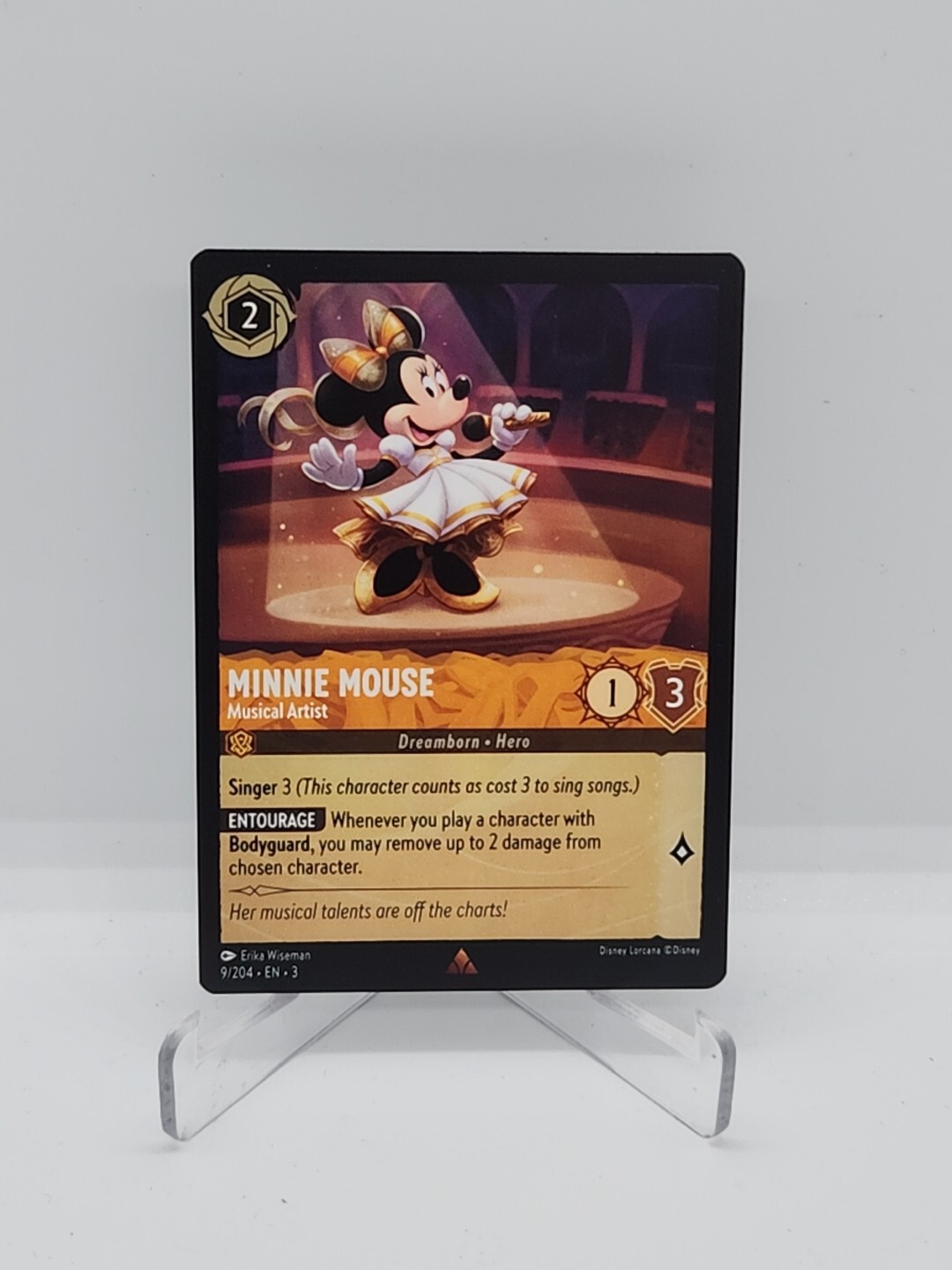 Disney Lorcana TCG Minnie Mouse Musical Artist 9/204 Into The Inklands ML NM