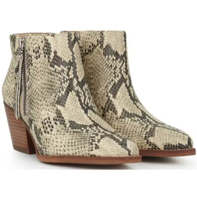 Sam Edelman Walden Ankle Bootie in Beach Multi Snake Print Leather Womens 