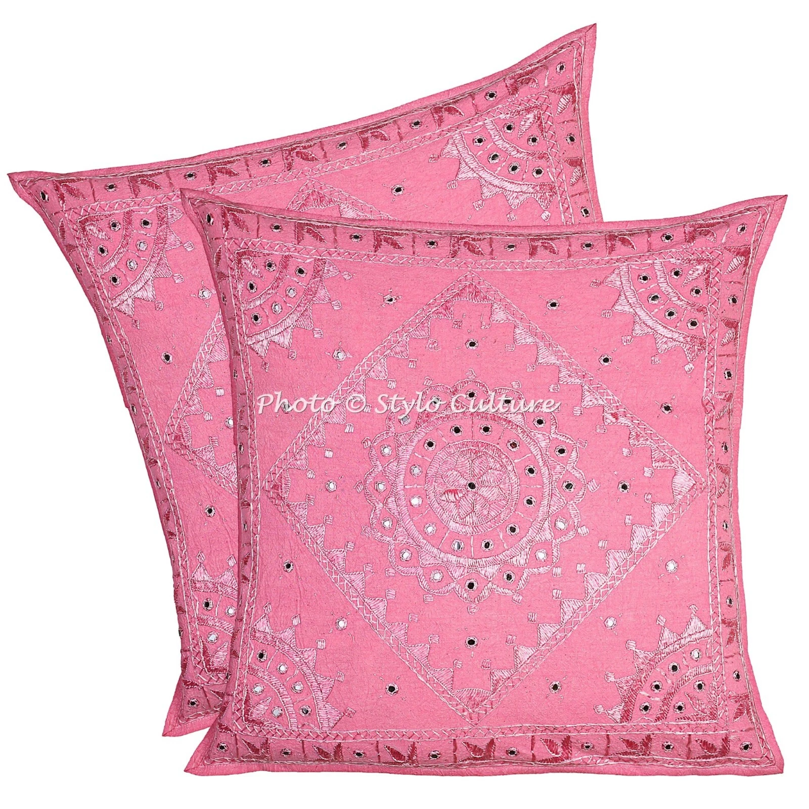 Home Decor Pillow Cover Embroidered Bohemian Boho Cushion Cover Throw 24 x 24 in
Opens in a new wind