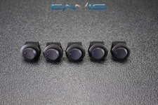 5 PCS ROUND ROCKER SWITCH 3/4 HOLE 16 AMP 12V 3 PIN PURPLE LED TOGGLE IBRRSP