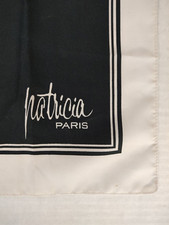 Patricia Paris Black  White Square Scarf 20" x 20" Career Work