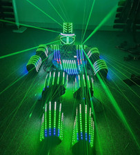 LED Robot Suit Costume LED Club Party Show Glow Night Lights Robots Costume